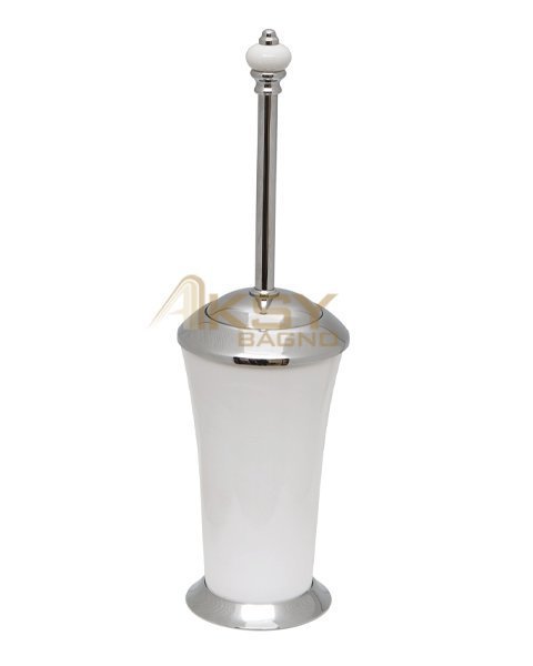 Aksy 8432 Fantasia Porselen Klozet Fırçası Chrome