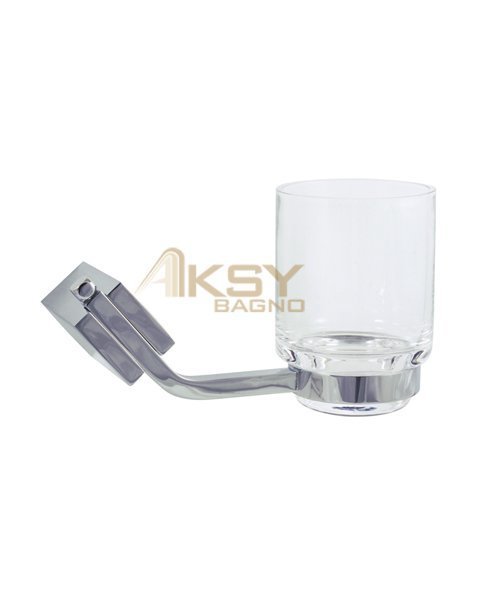 Aksy 9106 Square Montajlı Diş Fırçalık Chrome