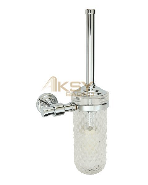 Aksy 3405 Straıght Montajlı Klozet Fırçası Chrome Optik Cam