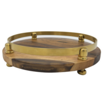 Aksy 8841-1 Sunum Tepsisi Pvd Mat Gold