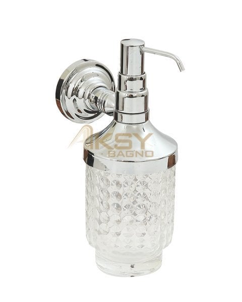 Aksy 8214 Venezıa Montajlı Sıvı Sabunluk Chrome -Optik Cam