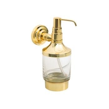 5514 Montajlı Sıvı Sabunluk Pvd Gold Düz Cam