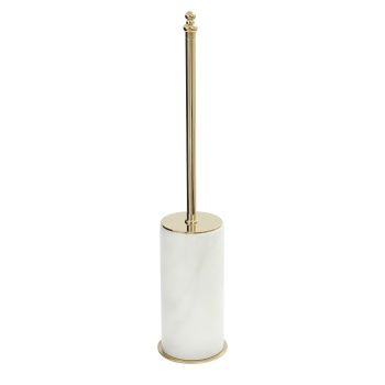 Aksy 9032 Klozet Fırçası Pvd Gold Doğal Taş Beyaz D/T/B