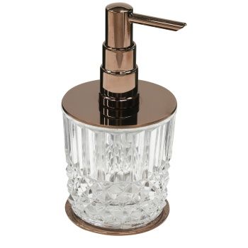 Aksy 3830 Setüstü Sıvı Sabunluk Pvd Rose K.Model B/V Cam