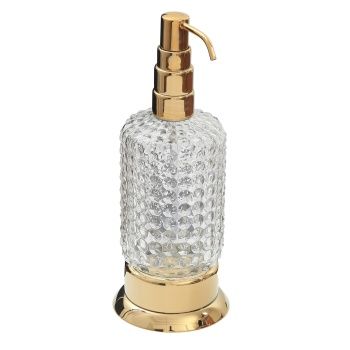 Aksy 8230 Setüstü Sıvı Sabunluk Pvd Gold Optik Cam