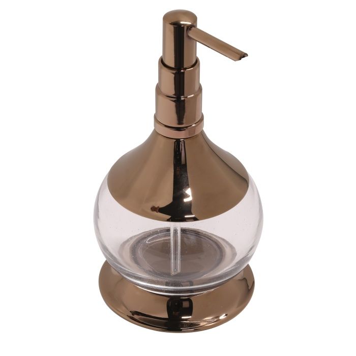 Aksy 7530 Setüstü Sıvı Sabunluk Pvd Rose C Cam