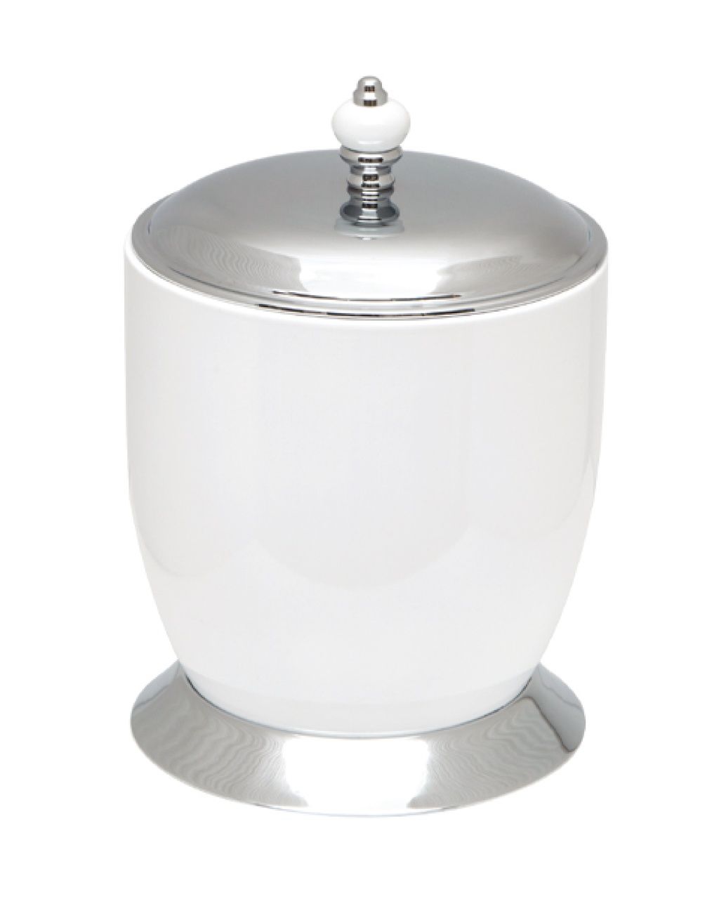 Aksy 8426 Fantasia Porselen Çöp Kovası Chrome