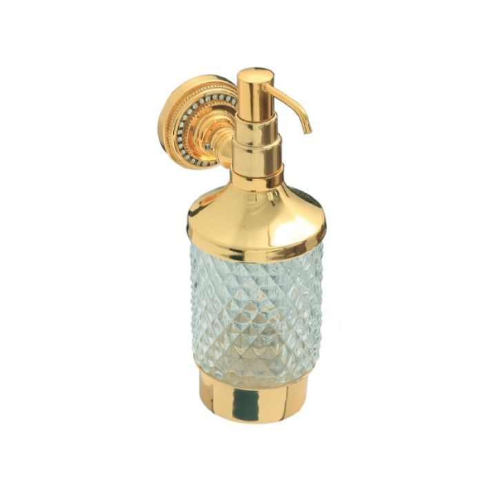 Aksy 7814 Eldorado Montajlı Sıvı Sabunluk Mat Gold B.Cam