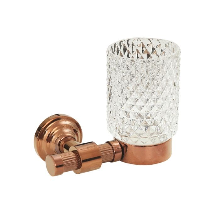 Aksy 5506 Lıne Montajlı Diş Fırçalık Pvd Rose B.Cam