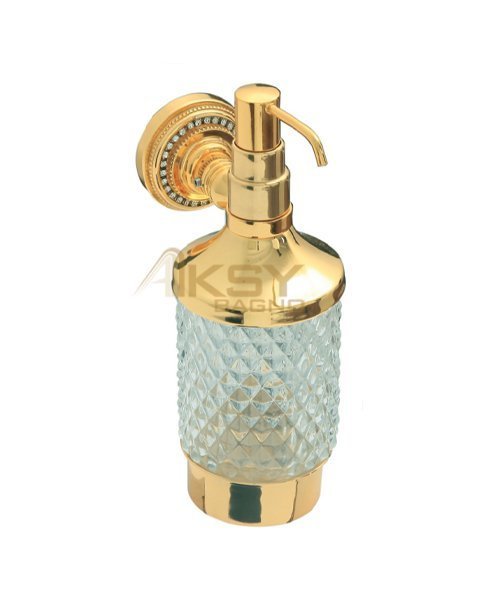 Aksy 7814 Eldorado Montajlı Sıvı Sabunluk Pvd Gold B.Cam