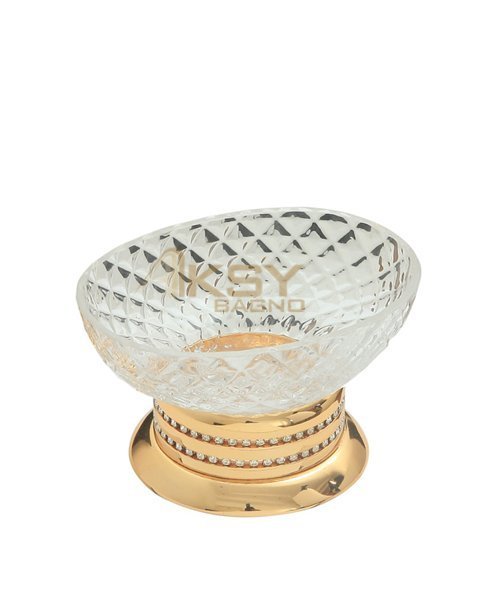 Aksy 7860 Eldorado Setüstü Sabunluk Pvd Gold B.Cam