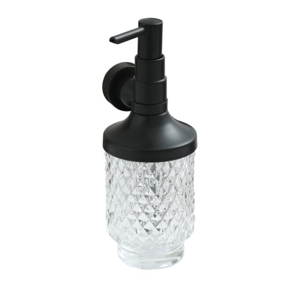Aksy 8514Utopic Montajlı Sıvı Sabunluk-B Cam Mat Siyah