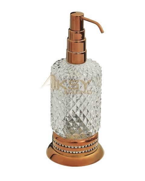 Aksy 7830 Eldorado Setüstü Sıvı Sabunluk Pvd Rose B.Cam