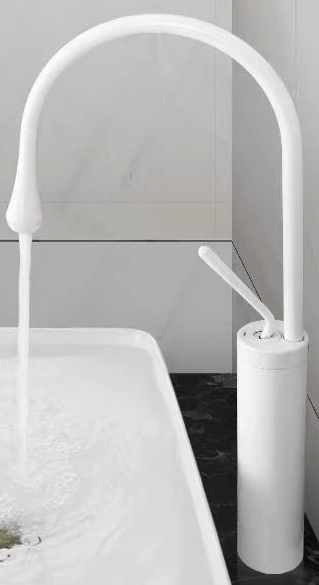 Beyaz Yüksek Çanak Lavabo Bataryası B180