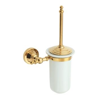 Aksy 6205 Montajlı Klozet Fırçası Pvd Gold Porselen