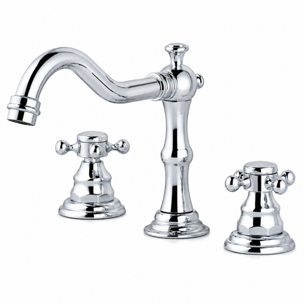 3 Delikli Parlak Krom Lavabo Bataryası