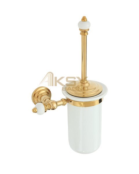Aksy 8405 Fantasia Montajlı Klozet Fırçası Pvd Gold