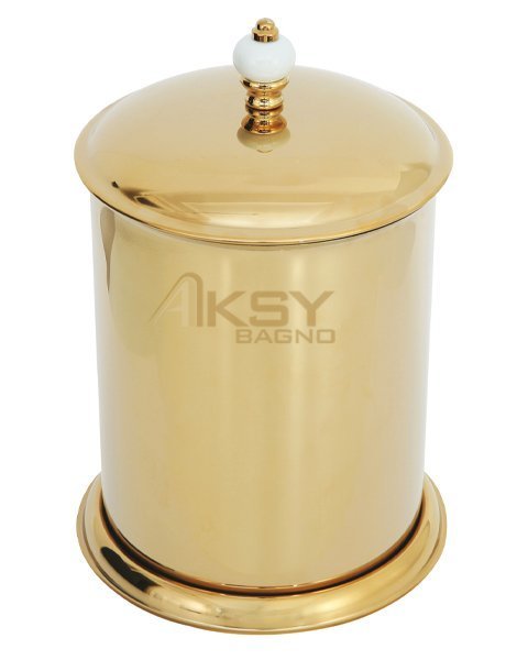 Aksy 8426 Fantasia Metal Çöp Kovası Pvd Gold