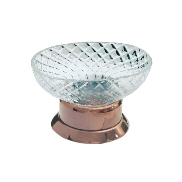 Aksy 8560 Utopic Setüstü Sabunluk B Cam Pvd Rose