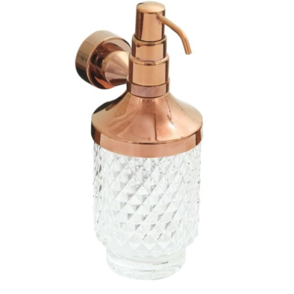 Aksy 8514 Utopic Montajlı Sıvı Sabunluk B Cam Pvd Rose