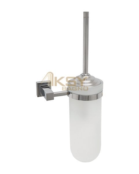 Aksy 8105 Kubıca Montajlı Klozet Fırçası Chrome