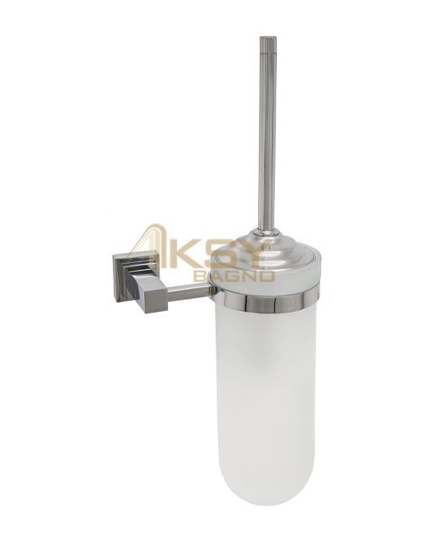 Aksy 8105 Kubıca Montajlı Klozet Fırçası Chrome
