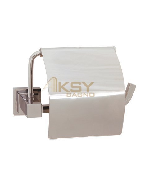 Aksy 8111 Kubıca Kapaklı Kağıtlık Chrome