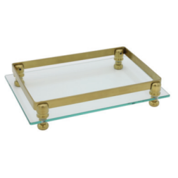 Aksy 8141 Sunum Tepsisi Pvd Mat Gold D/K/D Cam