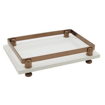Aksy 8141 Sunum Tepsisi Pvd Mat Rose D/K/G Porselen