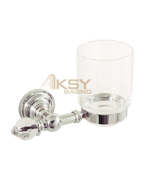 Aksy 9506 Dıamond Montajlı Diş Fırçalık Chrome