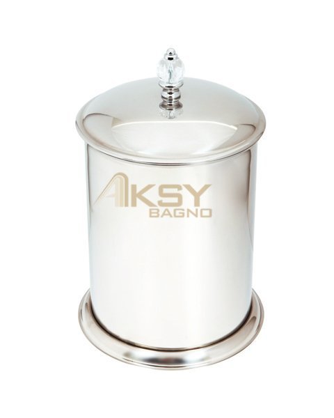Aksy 9526 Dıamond Metal Çöp Kovası Chrome