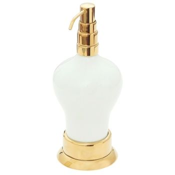 Aksy 7130 Setüstü Sıvı Sabunluk Pvd Mat Gold Porselen