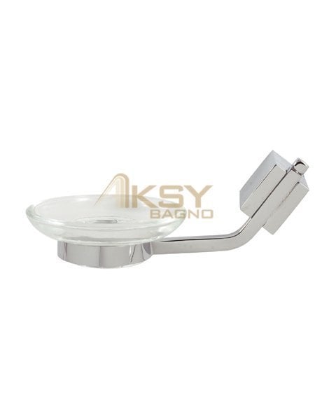 Aksy 9107 Square Montajlı Sabunluk Chrome