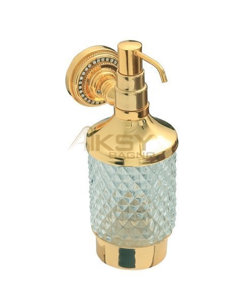 9214 Montajlı Sıvı Sabunluk PVD Gold - B Cam