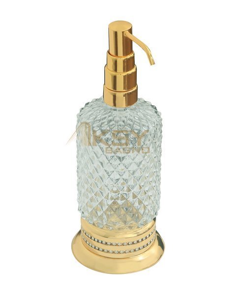 9230 Setüstü Sıvı Sabunluk PVD Gold - B Cam