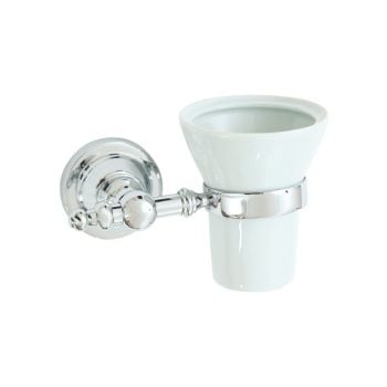 Aksy 6206 Montajlı Diş Fırçalık Chrome Porselen