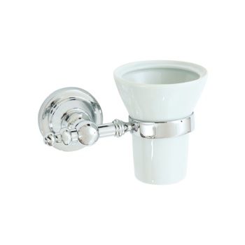 Aksy 6206 Montajlı Diş Fırçalık Chrome Porselen