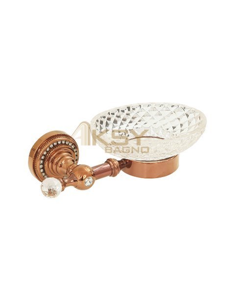 Aksy 9207 Style Montajlı Sabunluk PVD Rose-B Cam