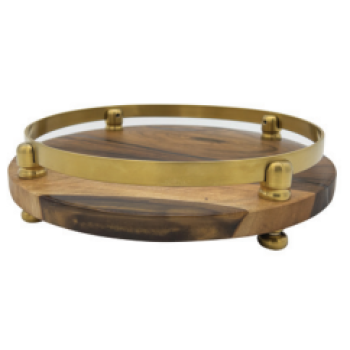 Aksy 8841-1 Sunum Tepsisi Pvd Mat Gold