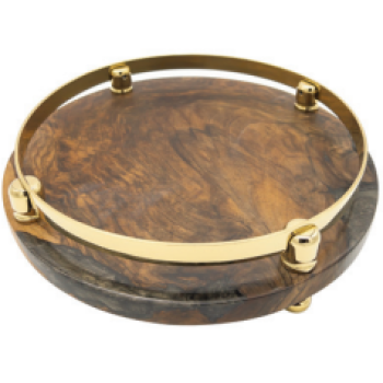 Aksy 8841-1 Sunum Tepsisi Pvd gold