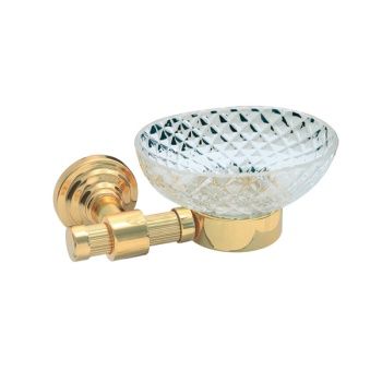 5507 Montajlı Sabunluk Pvd Gold B cam