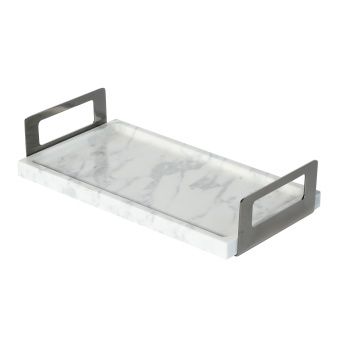 Aksy 4041 Çok Amaçlı Tepsi Pvd Füme  Mermer Carrara