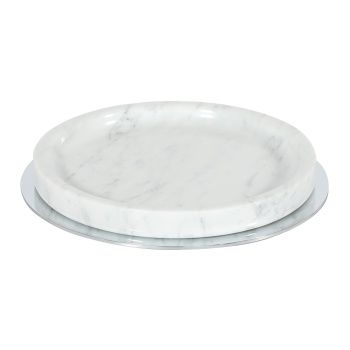 Aksy 1041 Çok Amaçlı Tepsi Chrome Mermer Carrara