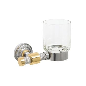 5506 Montajlı Diş Fırçalık Chrome Pvd Gold Düzcam
