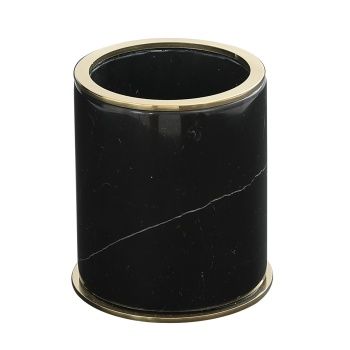 Aksy 9050 Diş Fırçalık Pvd Gold Doğal Taş Siyah D/T/S