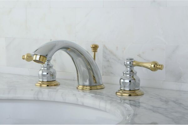 3 Delikli Krom Gold Lavabo Bataryası