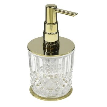 Aksy 3630 Setüstü Sıvı Sabunluk Pvd Gold K.Model B/V Cam