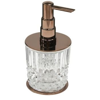 Aksy 3830 Setüstü Sıvı Sabunluk Pvd Rose K.Model B/V Cam
