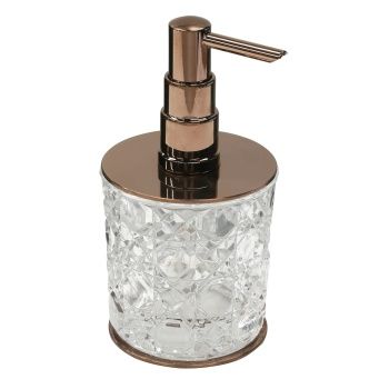 Aksy 3730 Setüstü Sıvı Sabunluk Pvd Rose K.model  BA Cam