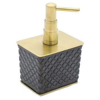 Aksy 8130 Siyah Boyalı Pvd Mat Gold Setüstü Sıvı SabunlukD/D/B